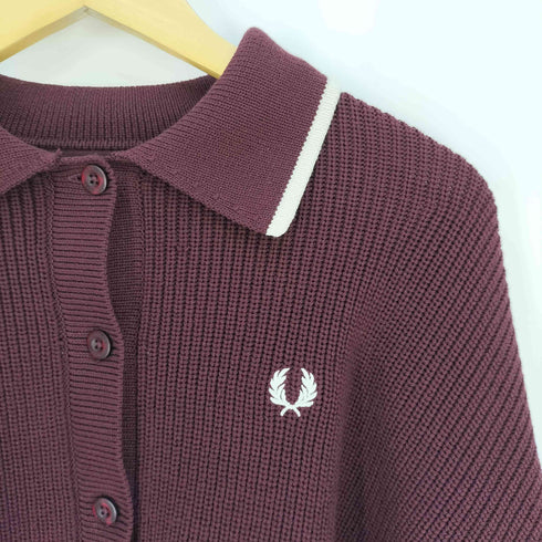 フレッドペリー FRED PERRY 別注 Tipped Collar Cardigan ティップド カラー カーディガン レディース UK:10