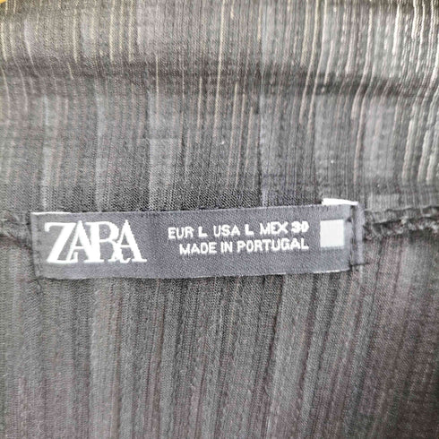 ザラ ZARA シワプリーツ加工 長袖カットソー レディース USA L