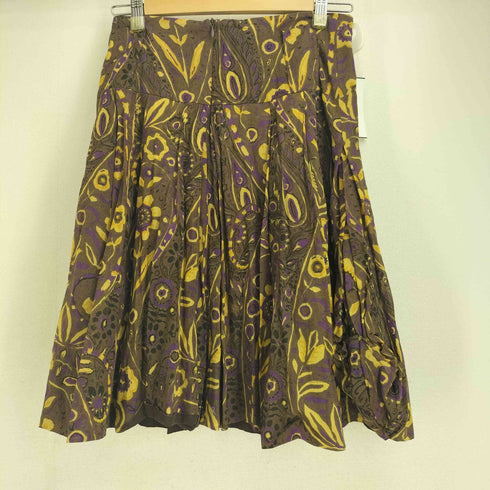 ウィークエンドマックスマーラ Weekend Max Mara ペイズリー 花柄 ハイウエスト プリーツ ミディ丈 スカート レディース JPN:36