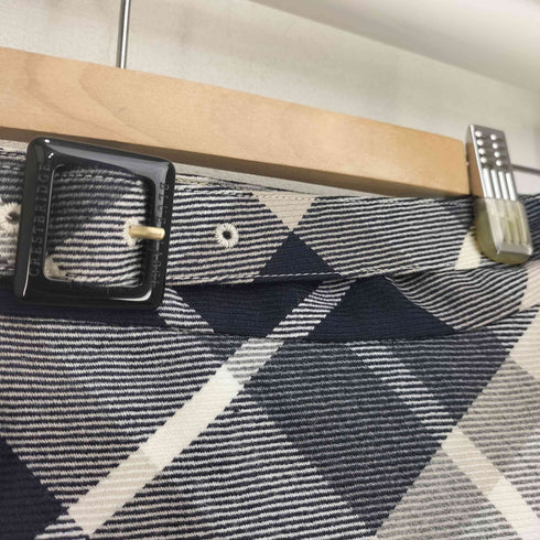 ブルーレーベルクレストブリッジ BLUE LABEL CRESTBRIDGE ノバチェック ベルテッド フレアミニスカート レディース 38