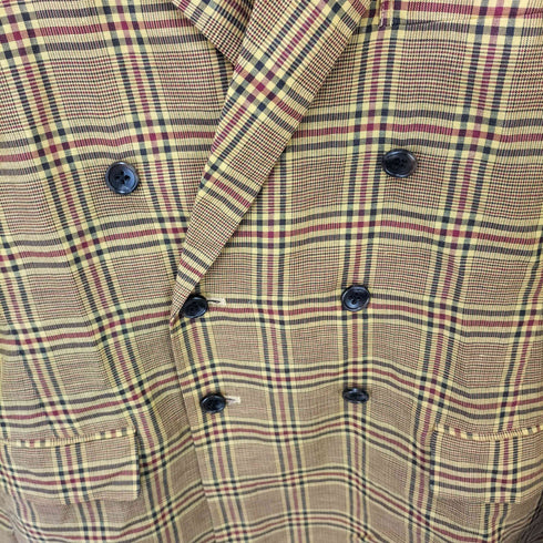 ビームスボーイ BEAMS BOY 22SS チェック ロング ダブル ジャケット レディース JPN:1