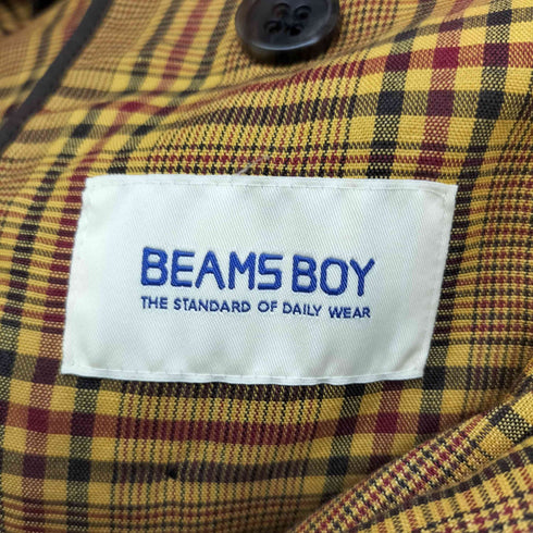 ビームスボーイ BEAMS BOY 22SS チェック ロング ダブル ジャケット レディース JPN:1
