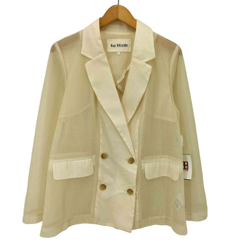 レイビームス Ray BEAMS 24SS メッシュ 4ボタン ダブル ジャケット レディース JPN:1