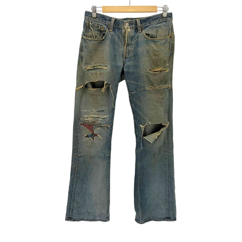 リーバイス Levis 00S USA製 premium LOWRISE BOOT CUT ダメージ リメイク加工 ブーツカット デニム パンツ Y2K メンズ W32 L32