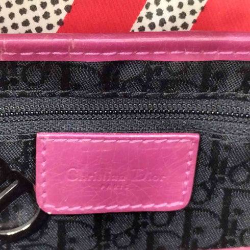 クリスチャンディオール Christian Dior 2003 リミテッドエディション ジョン ガリアーノ期 Dロゴ金具 パテントレザー サドルバッグ レディース