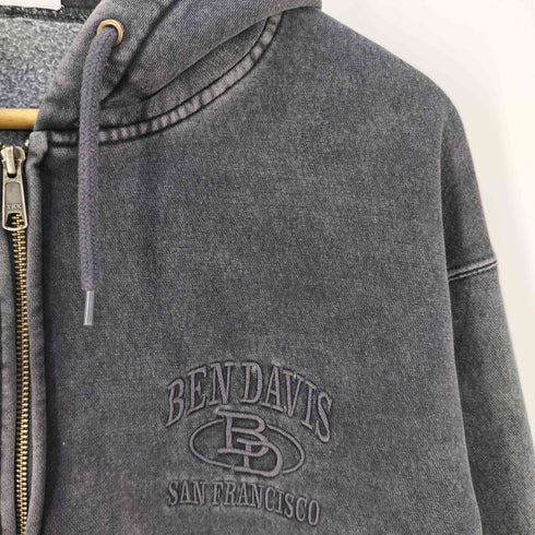 ベンデイビス BEN DAVIS VARSITY FADED ZIP HOODIE ジップアップパーカー メンズ import:M