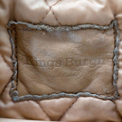 [[Kings Burgh カウレザー 裏地キルティング ライダージャケット メンズ