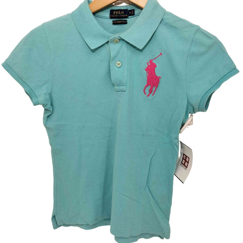 ポロラルフローレン POLO RALPH LAUREN THE SKINNY POLO ビックポニー鹿の子ポロシャツ レディース S