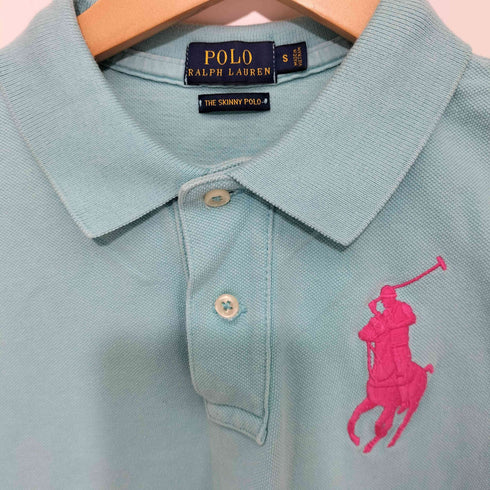 ポロラルフローレン POLO RALPH LAUREN THE SKINNY POLO ビックポニー鹿の子ポロシャツ レディース S