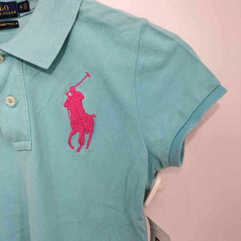 ポロラルフローレン POLO RALPH LAUREN THE SKINNY POLO ビックポニー鹿の子ポロシャツ レディース S
