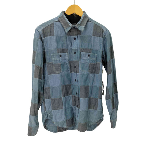 ステューシー Stussy 00S L/S パッチワークシャンブレーシャツ メンズ import:M