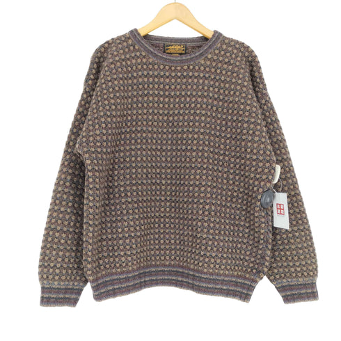 エディーバウアー Eddie Bauer 80s 黒タグ 総柄ウールニット メンズ