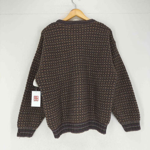 エディーバウアー Eddie Bauer 80s 黒タグ 総柄ウールニット メンズ