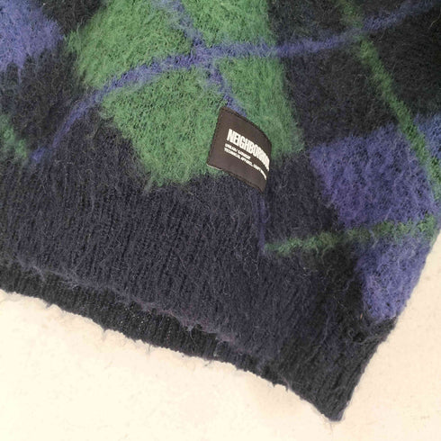 ネイバーフッド NEIGHBORHOOD ARGYLE PATTERN MOHAIR SWEATER メンズ L