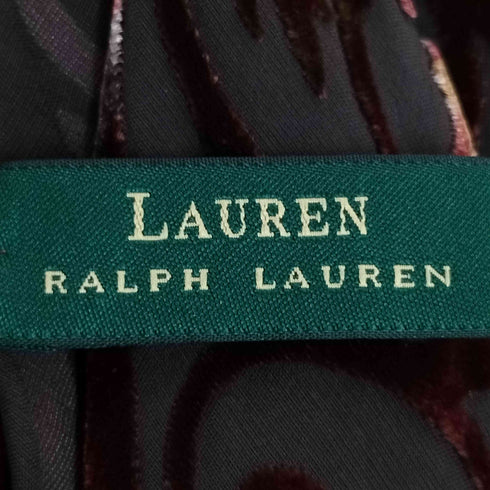 ローレンラルフローレン LAUREN RALPH LAUREN 透かし模様 フリンジ レーヨンシルク 三角ストール レディース
