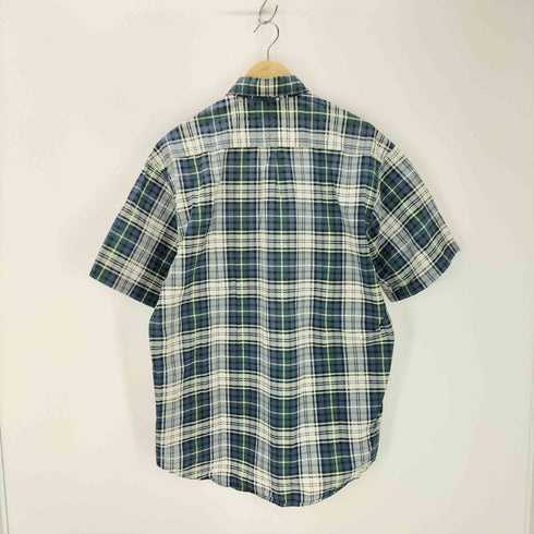 トミーヒルフィガー TOMMY HILFIGER エンブレム刺しゅう 半袖チェックシャツ メンズ JPN:M