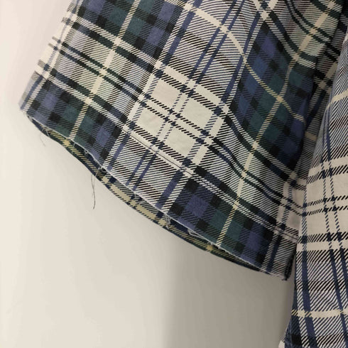 トミーヒルフィガー TOMMY HILFIGER エンブレム刺しゅう 半袖チェックシャツ メンズ JPN:M