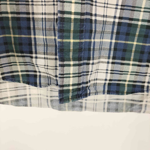 トミーヒルフィガー TOMMY HILFIGER エンブレム刺しゅう 半袖チェックシャツ メンズ JPN:M