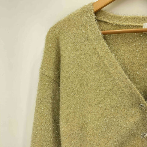 リリーブラウン Lily Brown クロップド ラメ糸 ニット カーディガン レディース ONE SIZE