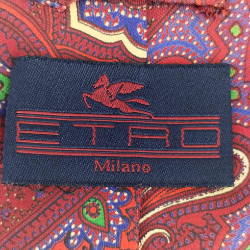 エトロ ETRO 総柄 シルクネクタイ メンズ