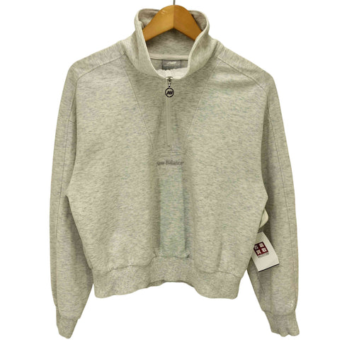 ニューバランス NEW BALANCE Signature Semi Crop Half Zip Sweat シグネチャー セミクロップ ハーフジップ スウェット レディース import:S