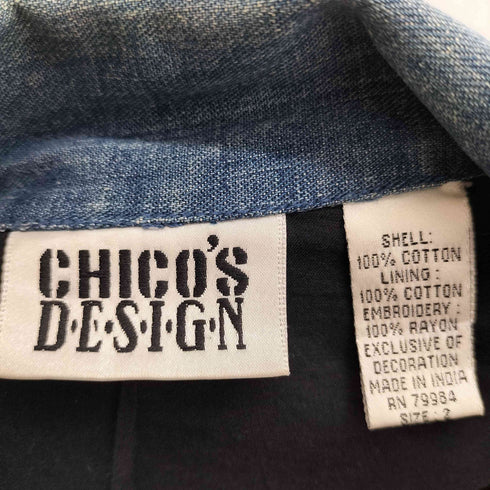 チコズデザイン CHICOS DESIGN 90S 総柄デニムジャケット レディース 2