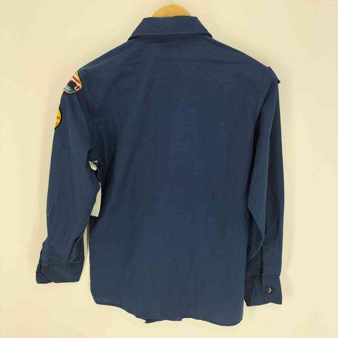 BOY SCOUTS OF AMERICA ウルフ キャット 国旗 ワッペン フラップポケット L/S シャツ メンズ