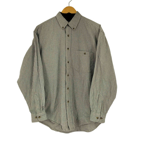 エディーバウアー Eddie Bauer 90S 白タグ L/S BD チェックシャツ メンズ JPN:M