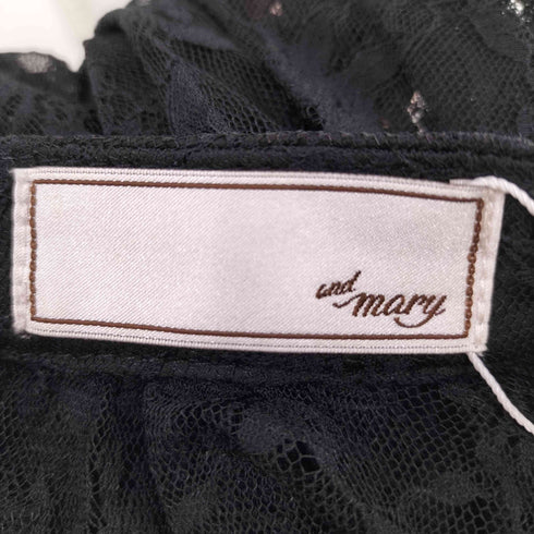 AND MARY ベルテッドシアーレースワンピース レディース FREE