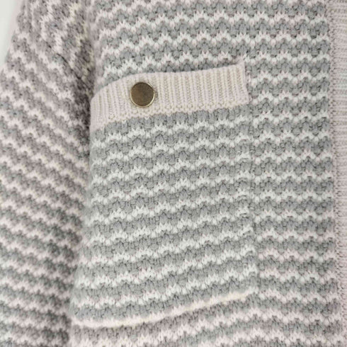 シップス SHIPS 手洗い可能 ツイードゴールドボタンカーディガン レディース