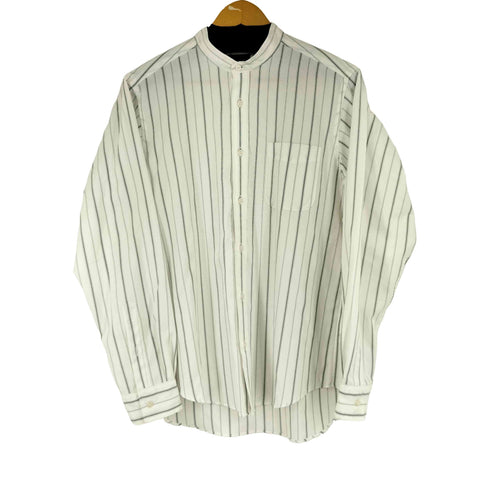 グリーンレーベルリラクシング GREEN LABEL RELAXING バンドカラー ストライプ シャツ メンズ JPN:M