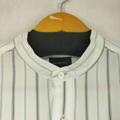 グリーンレーベルリラクシング GREEN LABEL RELAXING バンドカラー ストライプ シャツ メンズ JPN:M