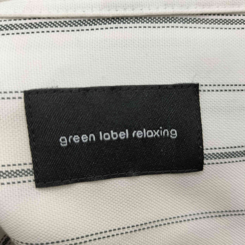グリーンレーベルリラクシング GREEN LABEL RELAXING バンドカラー ストライプ シャツ メンズ JPN:M