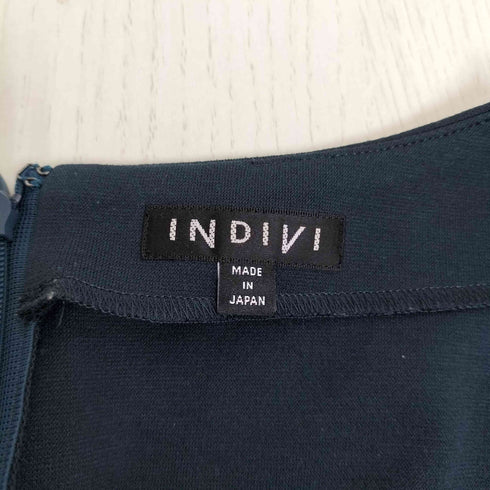 インディヴィ INDIVI グレンチェックドッキングワンピース レディース 38