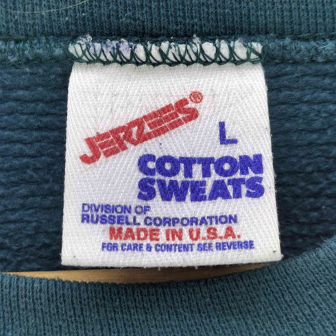 ジャージーズ JERZEES 90S USA製 刺繍 コットン スウェット メンズ JPN:L