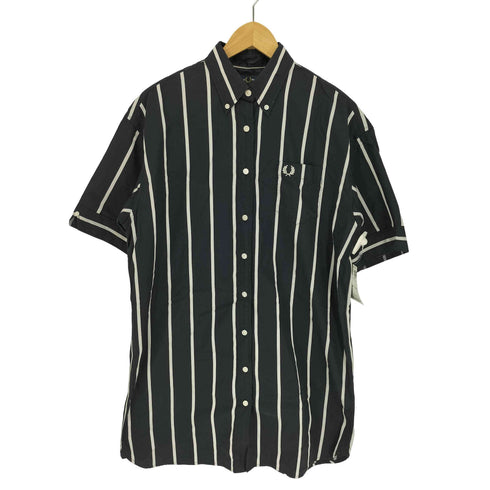 フレッドペリー FRED PERRY STRIPED BUTTON DOWN DRESS SHIRT ストライプ ボタン ダウン ドレス シャツ ワンピース レディース US:10
