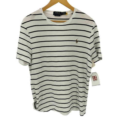 ポロラルフローレン POLO RALPH LAUREN CUSTOM SLIMFIT ポニー刺繍 ボーダー S/S Tシャツ メンズ import:L