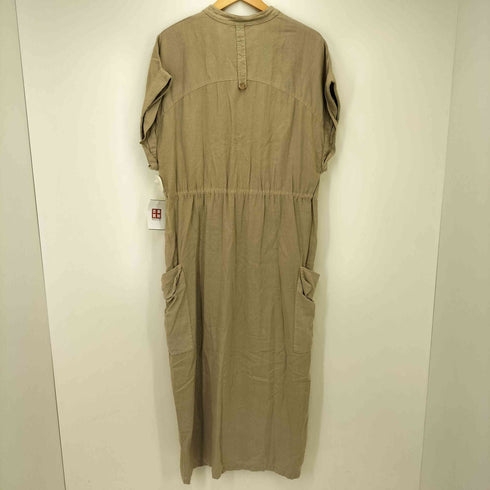 ザラ ZARA 23SS スキッパーカラー リネン レーヨン混 シャツワンピース レディース import:M