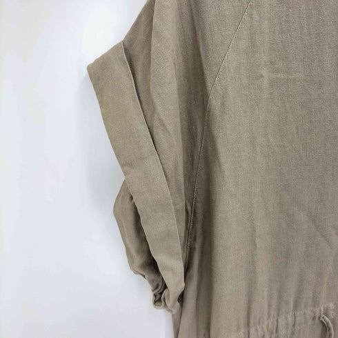 ザラ ZARA 23SS スキッパーカラー リネン レーヨン混 シャツワンピース レディース import:M