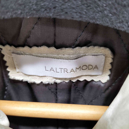 LALTRAMODA イタリア製 リアルレザーコート レディース