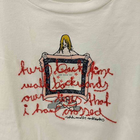 ODD MOLLY フロントプリント 刺繍 S/S Tシャツ レディース JPN:0