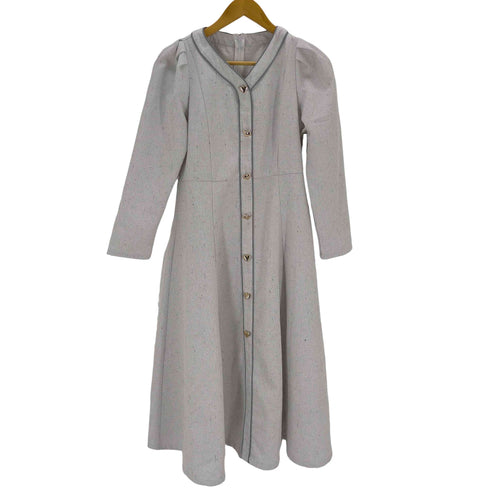 トッコクローゼット tocco closet ハート飾り釦付き配色ライン入りツイードワンピース レディース JPN:M