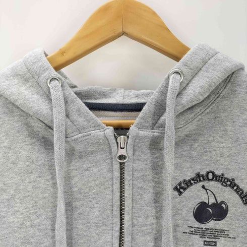 キルシー KIRSH ダブルジップ ロゴプリントクロップドパーカー レディース JPN:1