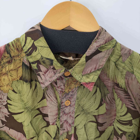 シルク100% 総柄 L/S シャツ レディース import:L