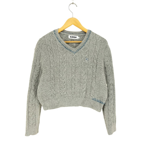 キルシー KIRSH CHERRY V-NECK CROP CABLE KNIT レディース JPN:1