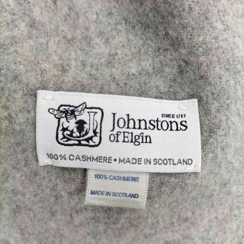 ジョンストンズオブエルガン johnstons of elgin スコットランド製 カシミヤ100 フリンジマフラー レディース
