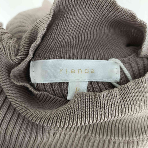 リエンダ rienda ハイネックビジュー装飾ニットワンピース レディース FREE