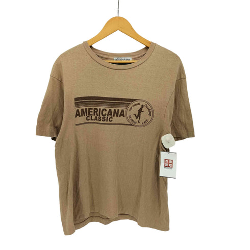 アメリカーナ Americana フロントプリント クルーネックTシャツ レディース
