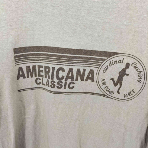 アメリカーナ Americana フロントプリント クルーネックTシャツ レディース