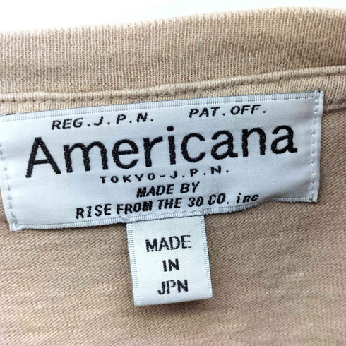 アメリカーナ Americana フロントプリント クルーネックTシャツ レディース